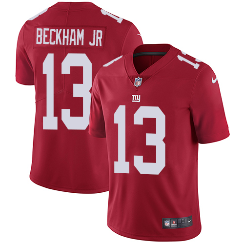 Nike Giants #13 Odell Beckham Jr Red Alternate Men's Stitched NFL Vapor Untouchable Limited Jersey